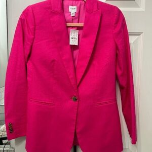 Hot Pink J Crew Linen Blazer